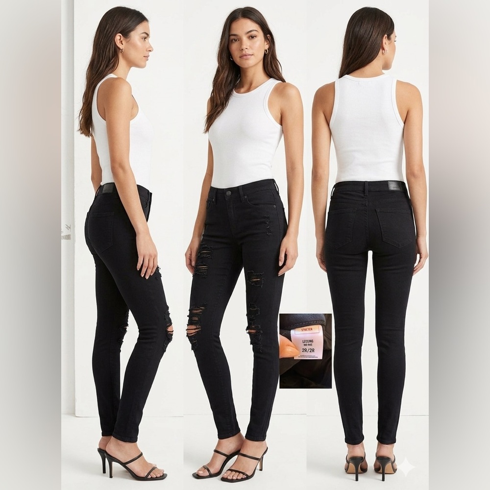 Express Black Denim High-Rise Skinny Jeans